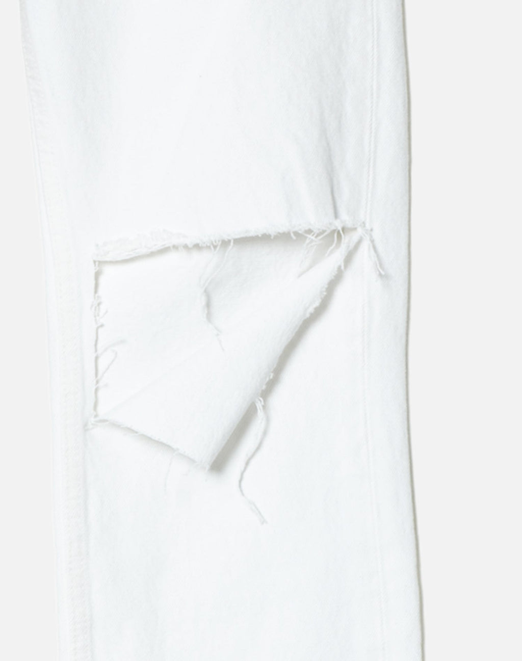 Jean 70S Straight - White With Rips