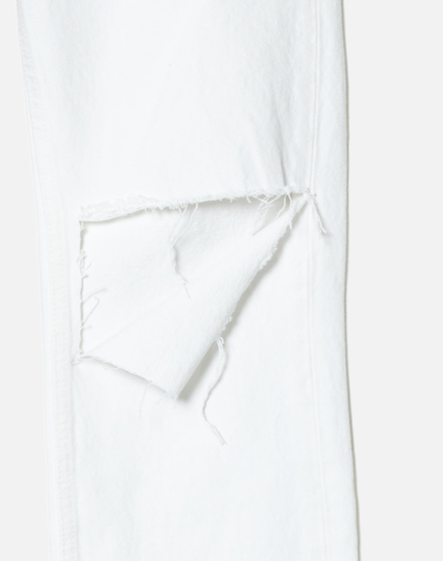 Jean 70S Straight - White With Rips