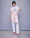 Jean 90S High Rise Loose - White With Rips