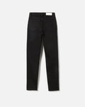Jean 90S High Rise Ankle Crop - Jet Black With Rips
