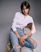 Jean 80S Slim Straight - Brisk Blue With Rips