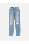 Jean 90S High Rise Ankle Crop - Light Dusk Destroy