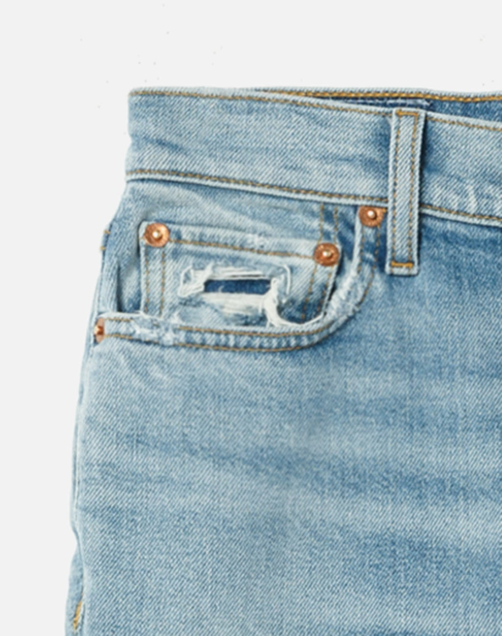 Jean 90S High Rise Extra Crop - Worn Blue