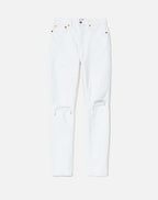 Jean 90S High Rise Ankle Crop - White Destroyed