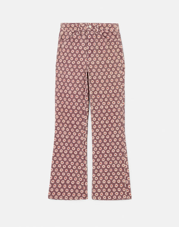 Jean 70S Loose Flare - Plum Stamp