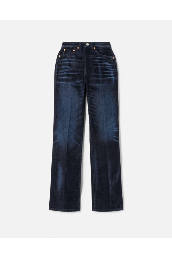 Jean 70S Bootcut - Distressed Navy Floc