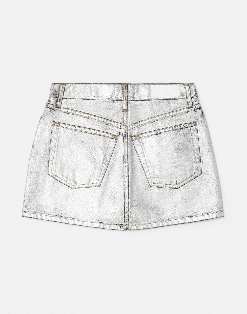Jupe Mid Rise Mini - Aluminum