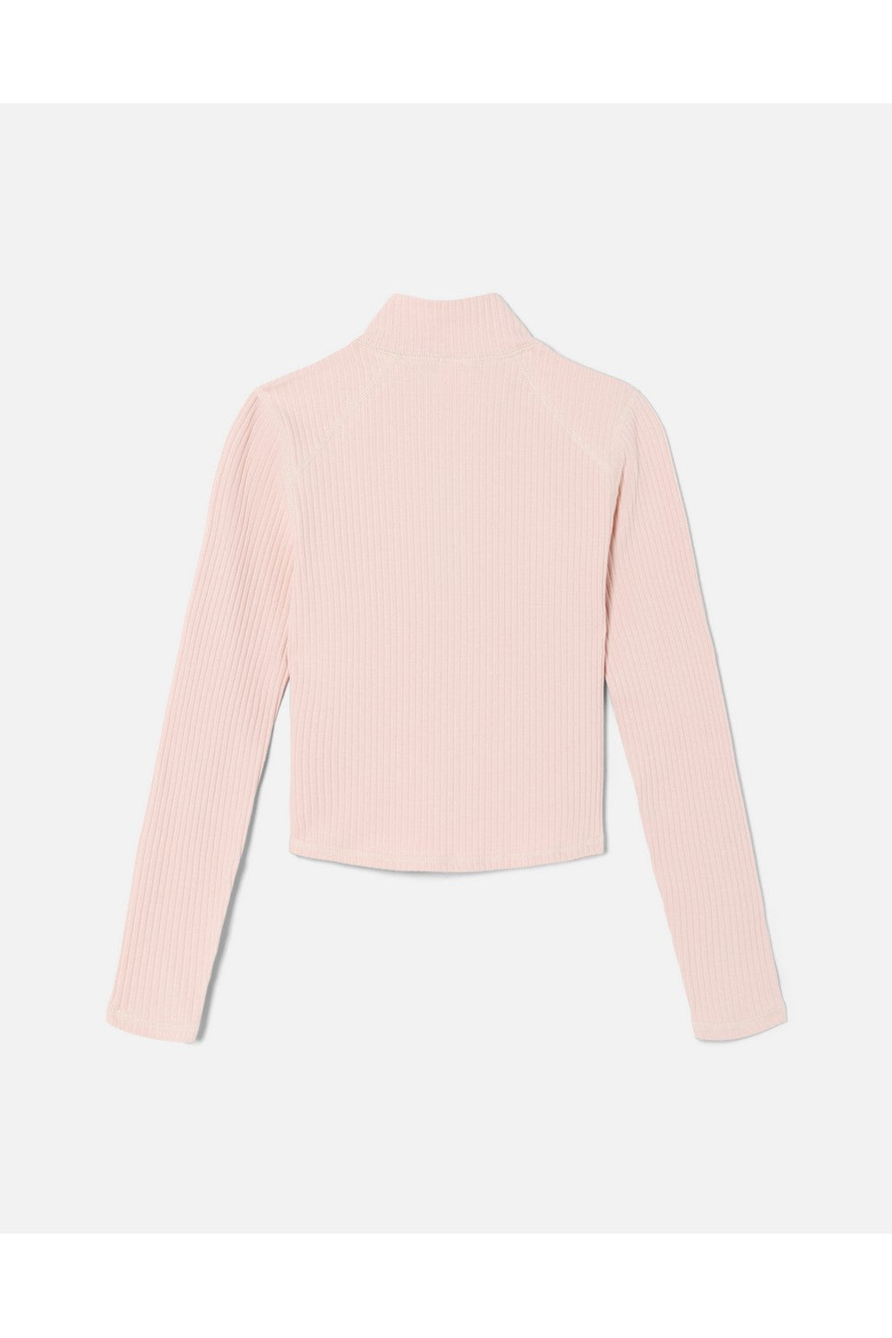Top Zip Front Long Sleeve - Peony With Beige