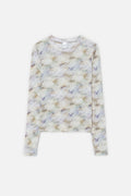 T-Shirt Sheer Long Sleeve - Celestial Watercolor