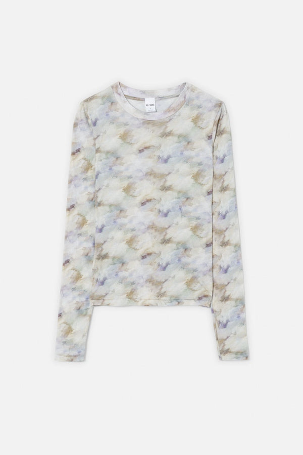 T-Shirt Sheer Long Sleeve - Celestial Watercolor