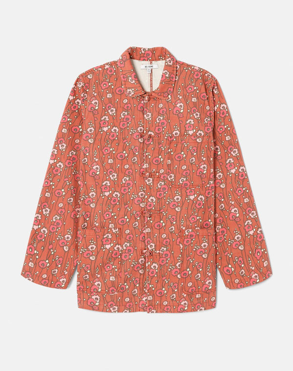 Veste 70S Knot Front Chore - Garnet Floral