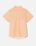 Robe Oversized Shirt - Pink Yellow Stripe