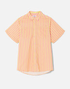 Robe Oversized Shirt - Pink Yellow Stripe