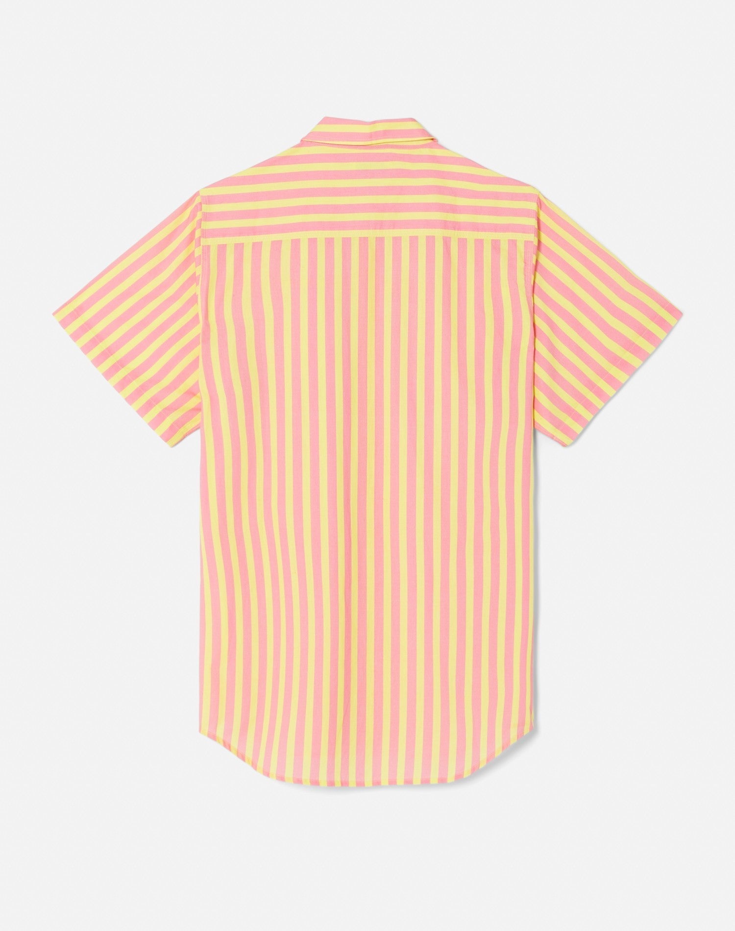 Robe Oversized Shirt - Pink Yellow Stripe