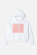 Sweat Oversized Hoodie Vibrations - White