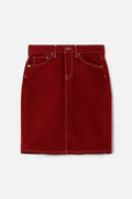 Jupe Mid Rise Pencil - Currant