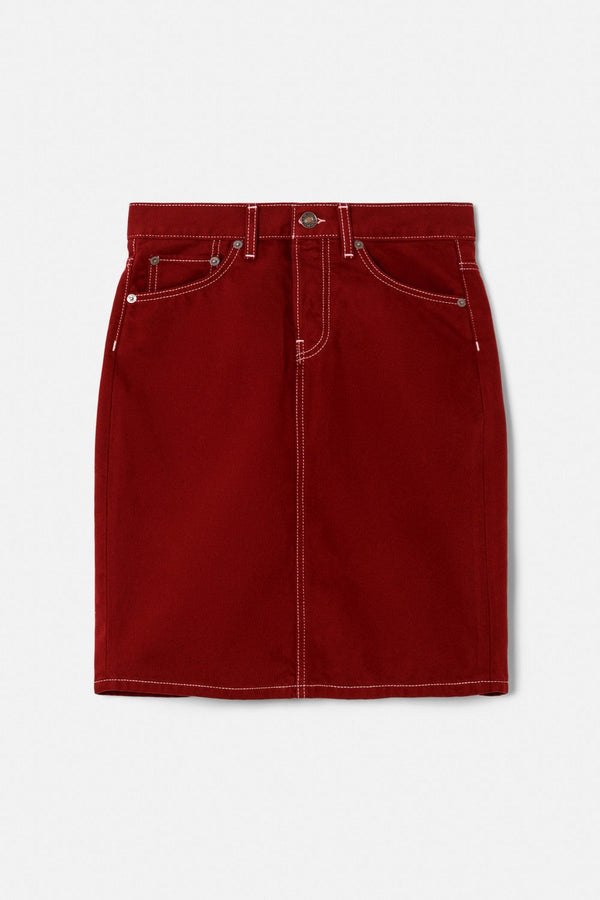 Jupe Mid Rise Pencil - Currant