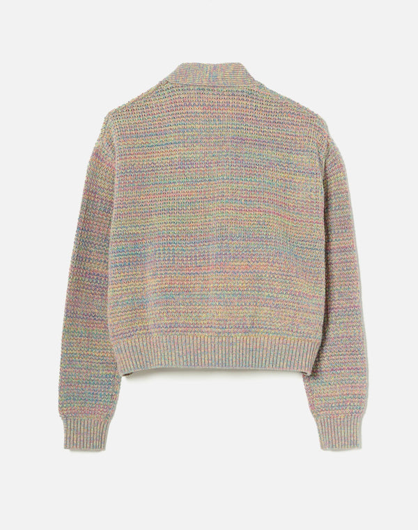 Cardigan 90S Oversized Crop - Rainbow