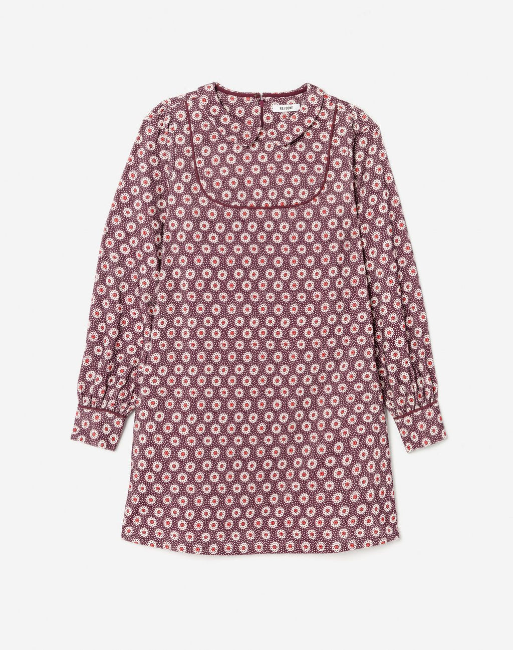 Robe 70S Babydoll Mini - Plum Stamp