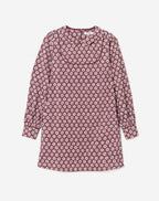 Robe 70S Babydoll Mini - Plum Stamp