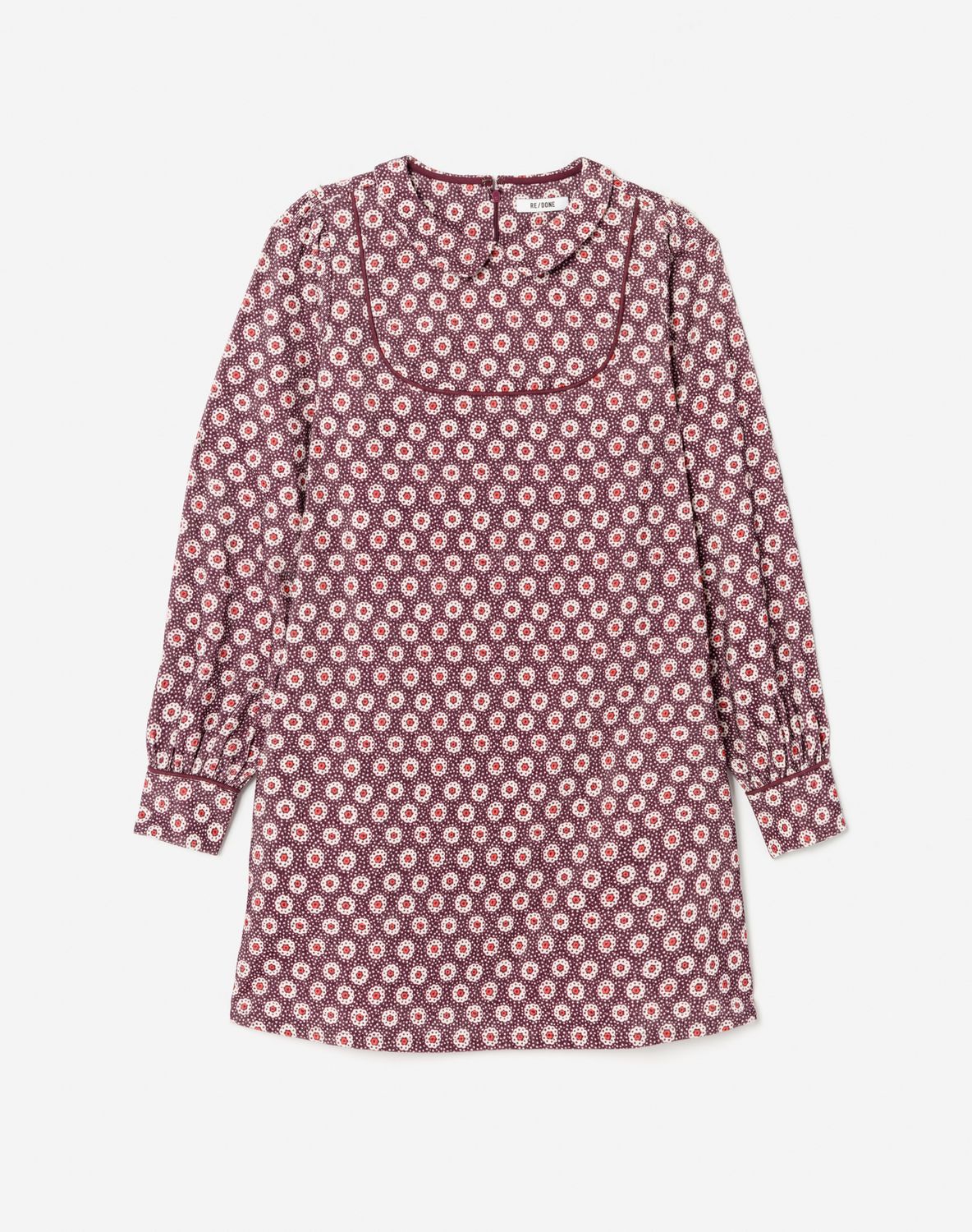 Robe 70S Babydoll Mini - Plum Stamp