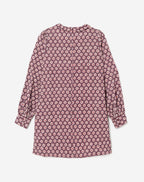 Robe 70S Babydoll Mini - Plum Stamp