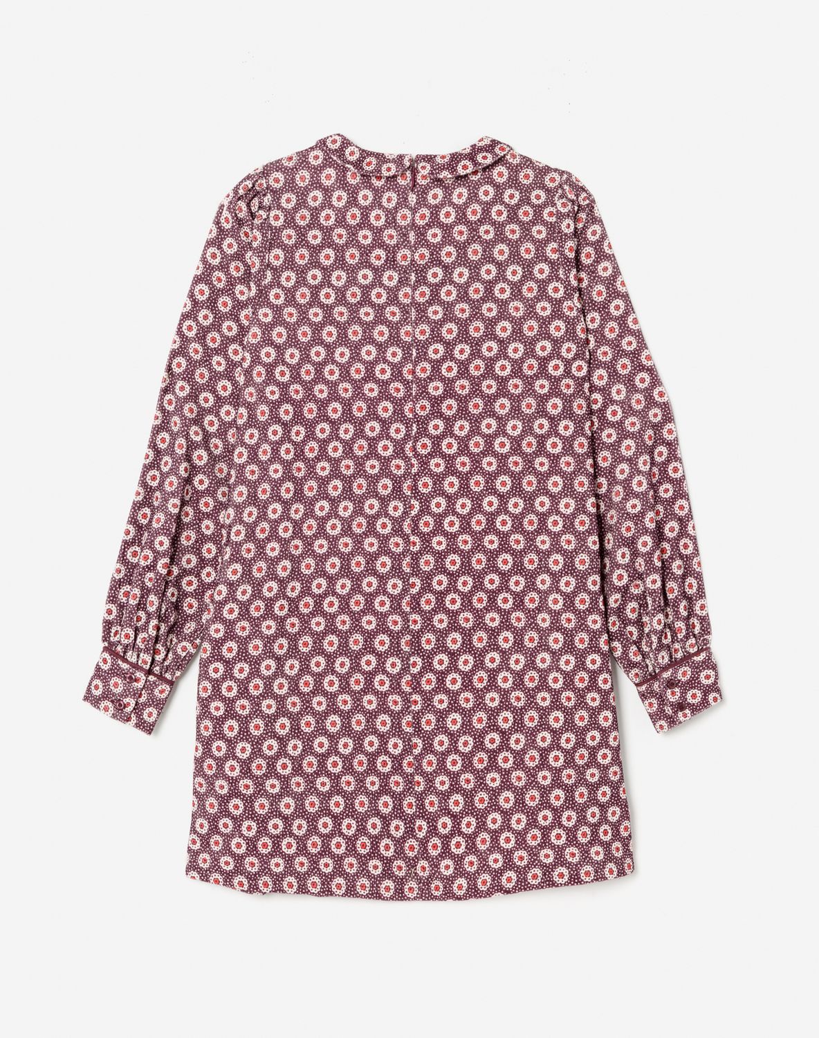 Robe 70S Babydoll Mini - Plum Stamp