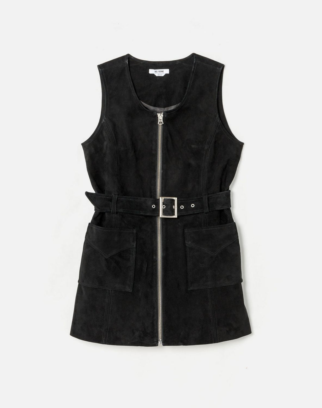 Robe 60S Suede Belted Mini - Black