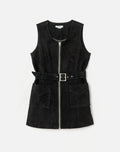 Robe 60S Suede Belted Mini - Black