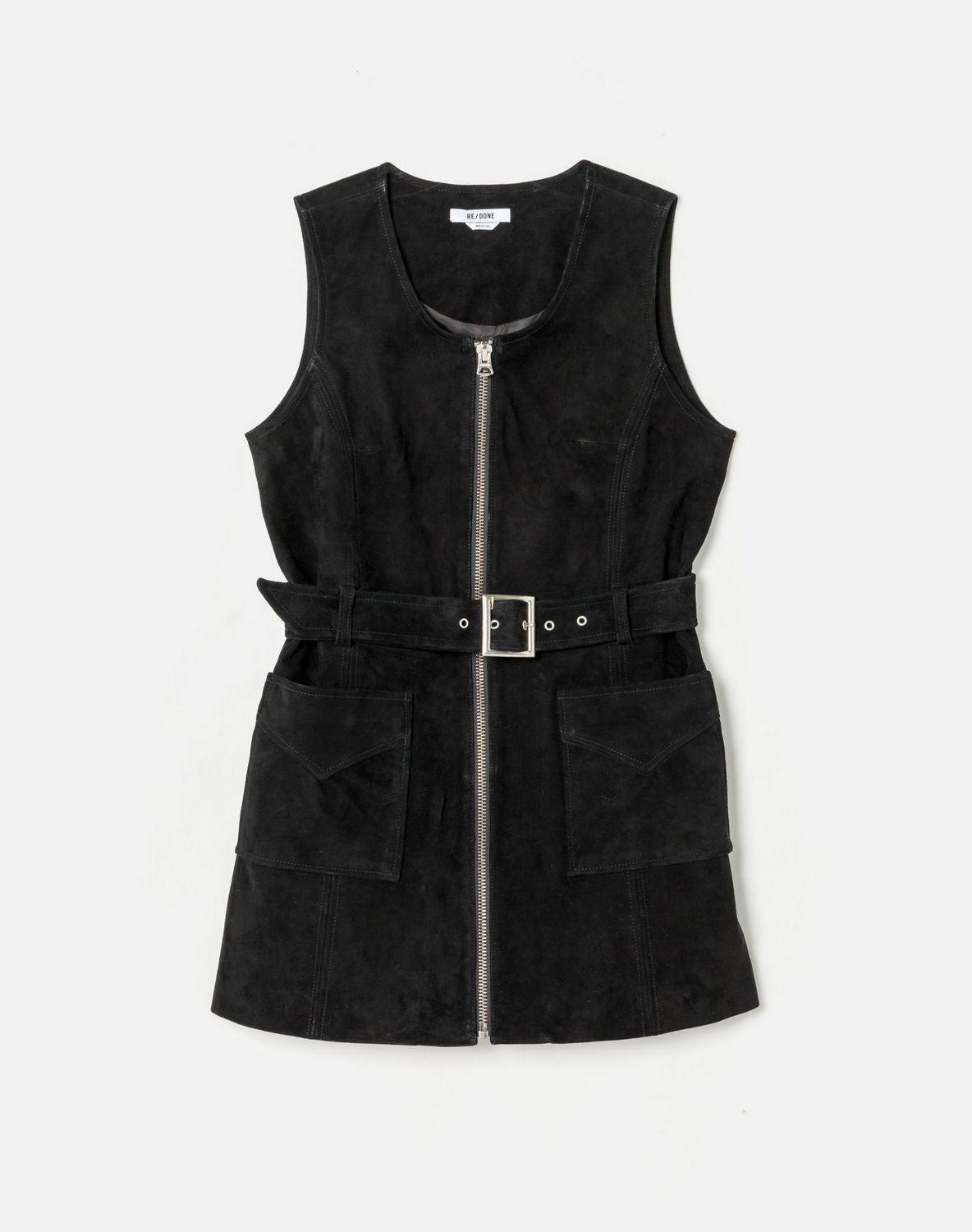 Robe 60S Suede Belted Mini - Black