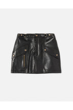 Jupe Racer Leather Mini - Black Leather