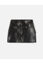 Jupe Racer Leather Mini - Black Leather