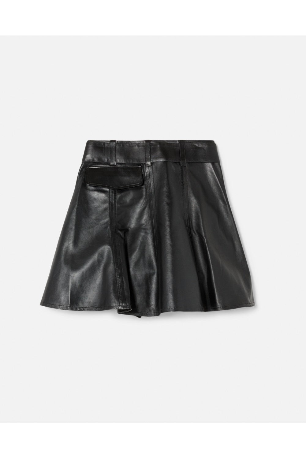 Jupe Leather Moto - Black Leather