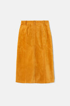 Jupe Paneled Midi - Tan Suede