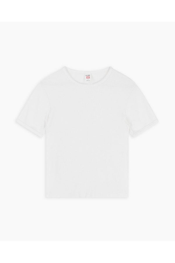 T-Shirt 90S Ribbed Cap Sleeve - Optic White