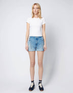 T-Shirt 90S Ribbed Cap Sleeve - Optic White