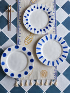 Linora - Assiette - Bleu - Grès