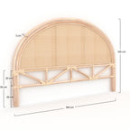 rendez vous deco tete de lit boheme madya 160cm rotin cannage