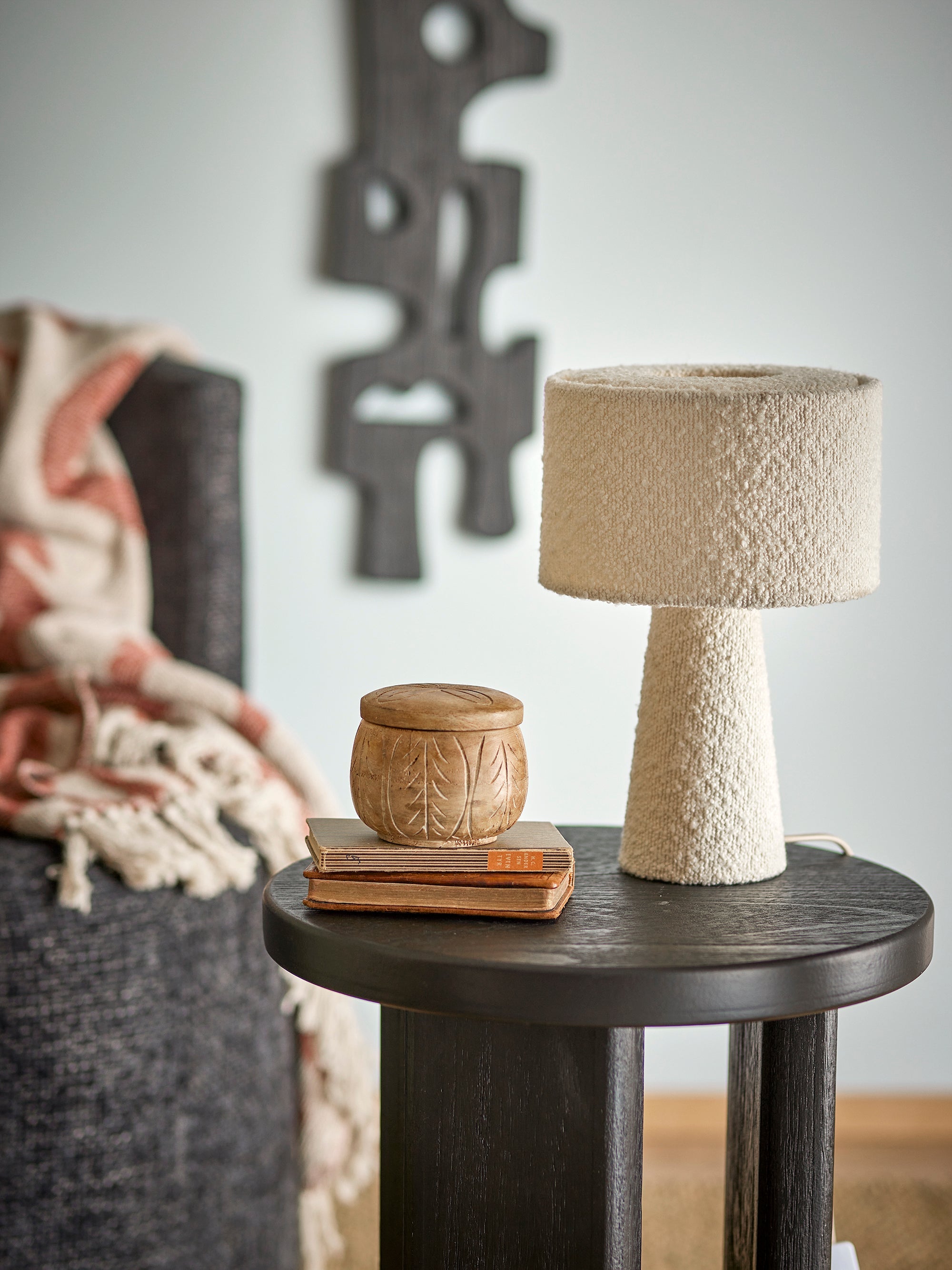 Emmie - Lampe À Poser - Blanc - Polyester
