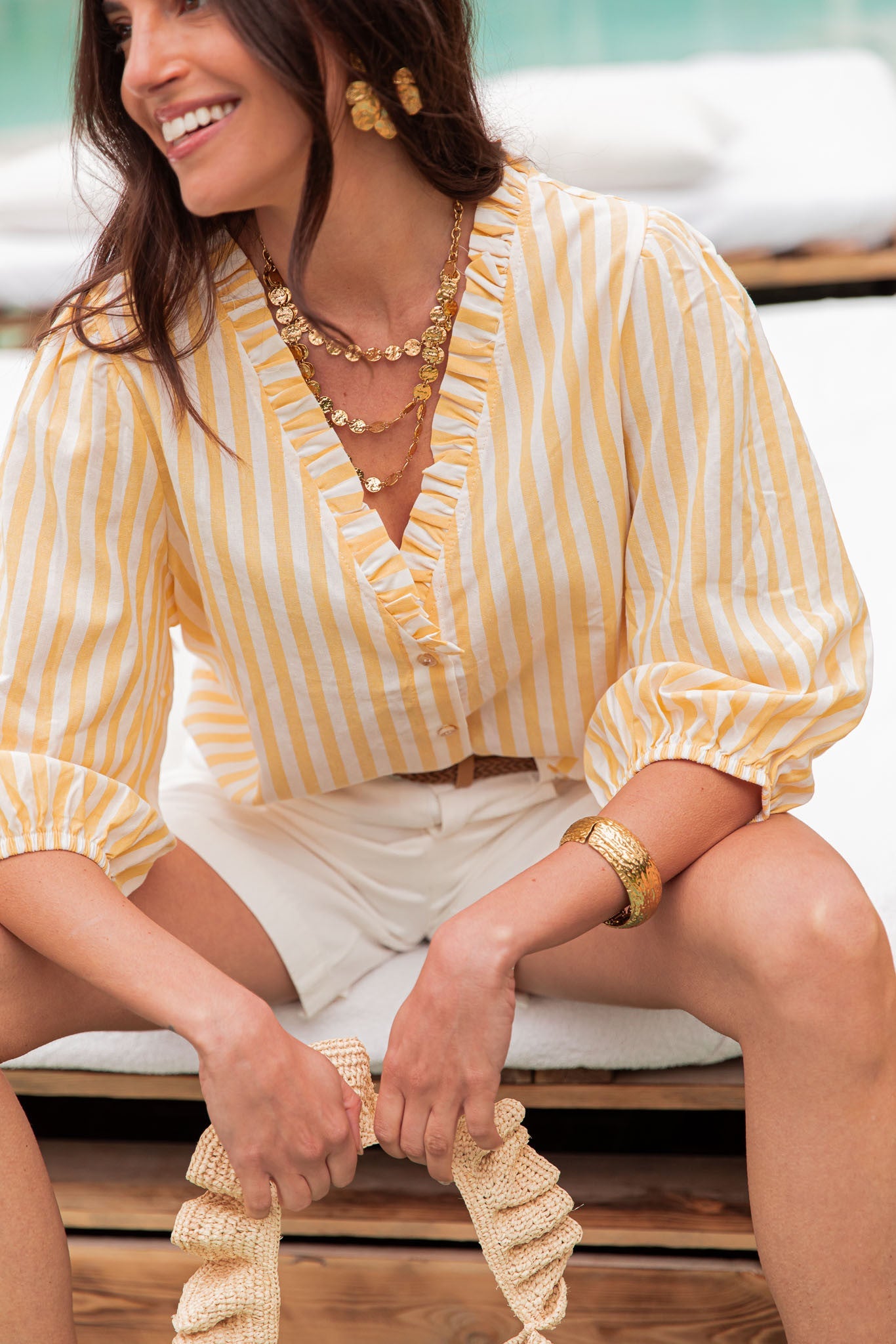 RIVIERA Doré - Collier Multi-Rangs