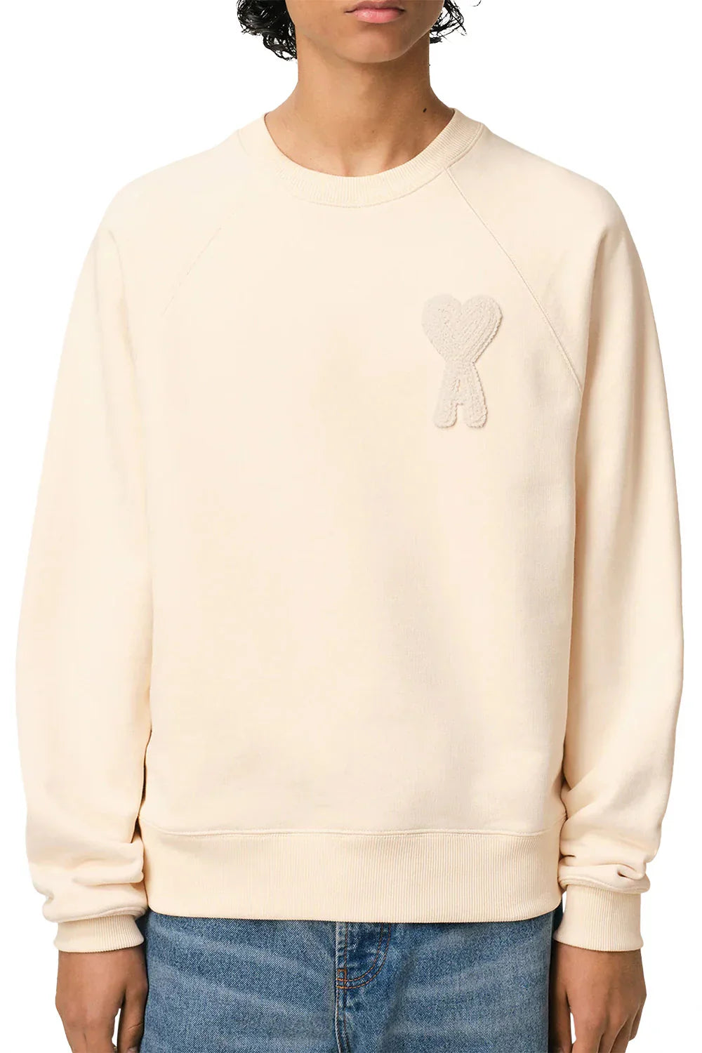 Ami Paris - Sweatshirt Ami De Coeur - Beige Patch