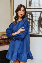 Robe Agathe Cobalt - Saaj Paris - The Bradery