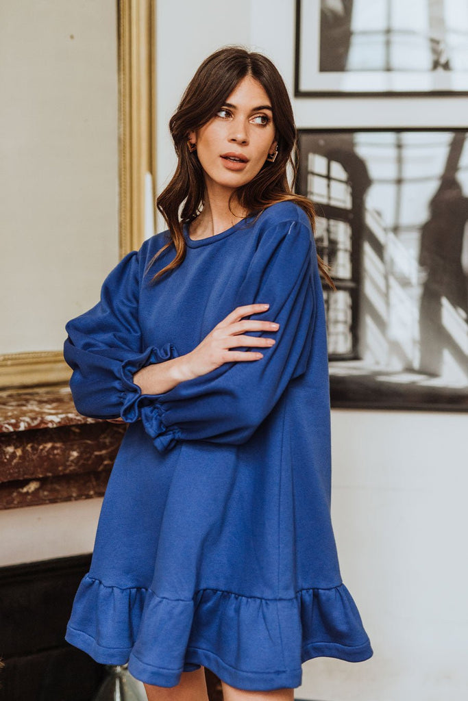 Robe Agathe Cobalt - Saaj Paris - The Bradery