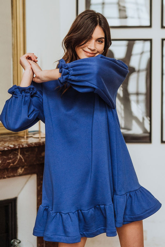 Robe Agathe Cobalt - Saaj Paris - The Bradery