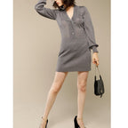 Robe Alma - Maille Lurex Gris - Rouje* - The Bradery