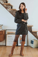 Robe Alyssa Anthracite - Saaj Paris - The Bradery