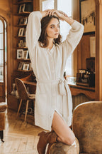 Robe Alyssa Beige - Saaj Paris - The Bradery