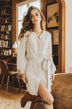 Robe Alyssa Beige - Saaj Paris - The Bradery