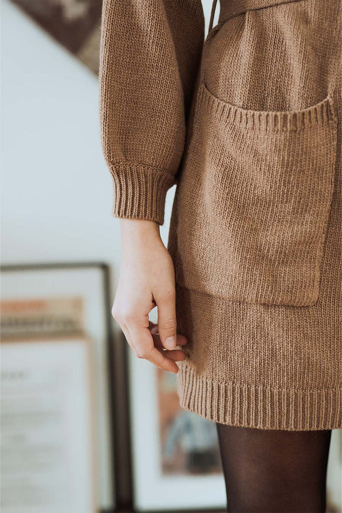 Robe Alyssa Camel - Saaj Paris - The Bradery