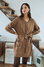 Robe Alyssa Camel - Saaj Paris - The Bradery